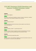 ETS MFT Business EXAM Questions and&NewLine;Answers Verified Solutions Latest&NewLine;Update