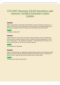 ETS MFT Business EXAM Questions and&NewLine;Answers Verified Solutions Latest&NewLine;Update