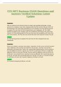 ETS MFT Business EXAM Questions and&NewLine;Answers Verified Solutions Latest&NewLine;Update