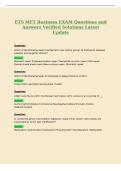 ETS MFT Business EXAM Questions and&NewLine;Answers Verified Solutions Latest&NewLine;Update