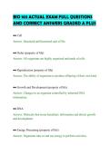 BIO 103 ACTUAL EXAM FULL QUESTIONS&NewLine;AND CORRECT ANSWERS GRADED A PLUS&NewLine;