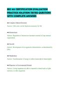 BIO 103 CERTIFICATION EVALUATION&NewLine;PRACTICE SOLUTION TESTED QUESTIONS&NewLine;WITH COMPLETE ANSWERS&NewLine;