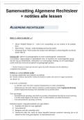Volledige Samenvatting Algemene Rechtsleer &ndash; Alle Lessen &plus; Notities
