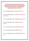 CNT WRITTEN EXAM VERSION 1 NEWEST 2026&sol;2027 &NewLine;COMPLETE QUESTIONS AND CORRECT ANSWERS &lpar;VERIFIED &NewLine;ANSWERS&rpar; &vert;ALREADY GRADED A&plus;&vert;&vert;BEST BRAND NEW &NewLine;VERSION&vert;&vert;SURE EXAMS&vert;&vert;SURE PASS&excl;&excl;&excl; 