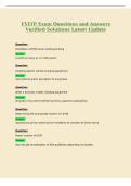 EVITP Exam Questions and Answers&NewLine;Verified Solutions Latest Update