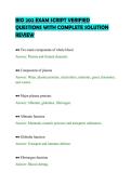 BIO 202 EXAM SCRIPT VERIFIED&NewLine;QUESTIONS WITH COMPLETE SOLUTION&NewLine;REVIEW