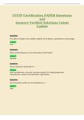 EVITP Certification PAPER Questions&NewLine;and&NewLine;Answers Verified Solutions Latest&NewLine;Update