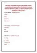 COLUMBIA BARTENDING AGENCY EXAM NEWEST ACTUAL &NewLine;EXAM COMPLETE 100 QUESTIONS AND CORRECT DETAILED &NewLine;ANSWERS &lpar;VERIFIED ANSWERS&rpar; &vert;ALREADY GRADED A&plus;&vert;&vert;BEST &NewLine;BRAND NEW &vert;&vert;QUICK PASS&excl;&excl;&excl; 