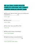 BIO 250 FINAL PAPER UPDATED&NewLine;COMPLETE QUESTIONS AND CORRECT&NewLine;ANSWERS BUNDLED REVIEW GUIDE