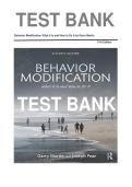 Test Bank for Behavior Modification&colon; What It Is and How to Do It&comma; 11th Edition by Martin & Pear &ndash; Complete Chapters 1&ndash;29 with Verified Multiple-Choice&comma; True&sol;False & Applied Questions for Psychology & Behavioral Science Exam