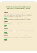 EVITP Exam Questions and Answers&NewLine;Verified Solutions Latest Update