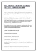 BIOL 252 Final UNC Exam Questions&NewLine;With Fully Explained Answers