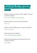BIO 256 ACTUAL TEST PAPER UPDATED&NewLine;COMPLETE QUESTIONS WITH VERIFIED&NewLine;ANSWERS