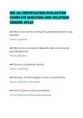 BIO 256 CERTIFICATION EVALUATION&NewLine;COMPLETE QUESTIONS AND SOLUTIONS&NewLine;GRADED APLUS