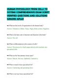 HUMAN PHYSIOLOGY FROM CELLS TO&NewLine;SYSTEMS COMPREHENSIVE EXAM SCRIPT&NewLine;VERIFIED QUESTIONS AND SOLUTIONS&NewLine;GRADED APLUS