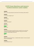 EVITP Exam Questions and Answers&NewLine;Verified Solutions Latest Update