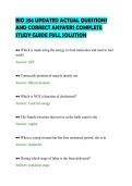BIO 256 UPDATED ACTUAL QUESTIONS&NewLine;AND CORRECT ANSWERS COMPLETE&NewLine;STUDY GUIDE FULL SOLUTION
