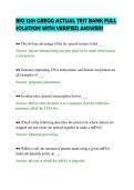 BIO 1201 GREGG ACTUAL TEST BANK FULL&NewLine;SOLUTION WITH VERIFIED ANSWERS&NewLine;