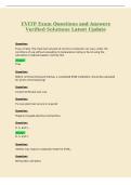 EVITP Exam Questions and Answers&NewLine;Verified Solutions Latest Update