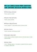 BIO 1201 GREGG EXAM PREP QUESTIONS&NewLine;AND ANSWERS DETAILED REVIEW SHEET