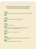 EVITP Exam Questions and Answers&NewLine;Verified Solutions Latest Update