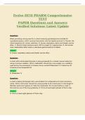 Evolve HESI PHARM Comprehensive&NewLine;TEST&NewLine;PAPER Questions and Answers&NewLine;Verified Solutions Latest Update