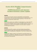 Evolve HESI PHARM Comprehensive&NewLine;TEST&NewLine;PAPER Questions and Answers&NewLine;Verified Solutions Latest Update