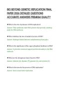 BIO BEYOND GENETIC REPLICATION FINAL&NewLine;PAPER 2026 DETAILED QUESTIONS&NewLine;ACCURATE ANSWERS PREMIUM QUALITY
