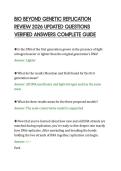 BIO BEYOND GENETIC REPLICATION&NewLine;REVIEW 2026 UPDATED QUESTIONS&NewLine;VERIFIED ANSWERS COMPLETE GUIDE&NewLine;