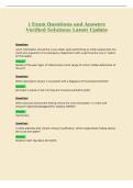 Evolve&rpar; Exam Questions and Answers&NewLine;Verified Solutions Latest Update