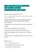 BIO101 UPDATED ACTUAL QUESTIONS&NewLine;AND CORRECT ANSWERS&NewLine;COMPREHENSIVE STUDY GUIDE&NewLine;