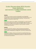 Evolve Pharmacology HESI Practice&NewLine;Exam Questions&NewLine;and Answers Verified Solutions Latest&NewLine;Update