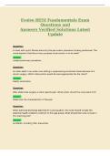Evolve HESI Fundamentals Exam&NewLine;Questions and&NewLine;Answers Verified Solutions Latest&NewLine;Update