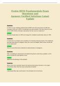 Evolve HESI Fundamentals Exam&NewLine;Questions and&NewLine;Answers Verified Solutions Latest&NewLine;Update