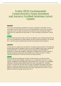 Evolve HESI Fundamentals&NewLine;Comprehensive Exam Questions&NewLine;and Answers Verified Solutions Latest&NewLine;Update