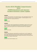 Evolve HESI PHARM Comprehensive&NewLine;TEST&NewLine;PAPER Questions and Answers&NewLine;Verified Solutions Latest Update
