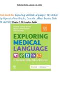 Test Bank for Exploring Medical Language 11th Edition by Myrna LaFleur Brooks&semi; Danielle LaFleur Brooks&semi; Dale M Levinsky Chapter 1-16 Complete Guide Newest Version