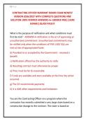  &NewLine;CONTRACTING OFFICER WARRANT BOARD EXAM NEWEST &NewLine;VERSION 2026&sol;2027 WITH COMPLETE QUESTIONS AND &NewLine;SOLUTION 100&percnt; VERIFIED ANSWERS A&plus; GRADED FREE&vert;&vert;SURE &NewLine;EXAMS&vert;&vert;QUICK PASS&excl;&excl;&excl;