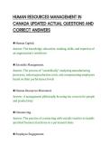 HUMAN RESOURCES MANAGEMENT IN&NewLine;CANADA UPDATED ACTUAL QUESTIONS AND&NewLine;CORRECT ANSWERS&NewLine;