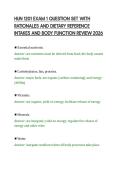 HUN 1201 EXAM 1 QUESTION SET WITH&NewLine;RATIONALES AND DIETARY REFERENCE&NewLine;INTAKES AND BODY FUNCTION REVIEW 2026&NewLine;