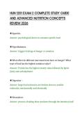 HUN 1201 EXAM 2 COMPLETE STUDY GUIDE&NewLine;AND ADVANCED NUTRITION CONCEPTS&NewLine;REVIEW 2026&NewLine;
