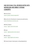 HUN 1201 EXAM 2 FULL REVISION NOTES WITH&NewLine;METABOLISM AND ENERGY SYSTEMS&NewLine;CONCEPTS&NewLine;