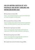 HUN 1201 MIDTERM QUESTION SET WITH&NewLine;RATIONALES AND DIETARY GUIDELINES AND&NewLine;METABOLISM REVIEW 2026&NewLine;