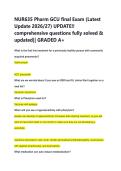 NUR635 Pharm GCU final Exam &lpar;Latest &NewLine;Update 2026&sol;27&rpar; UPDATE&excl;&excl; &NewLine;comprehensive questions fully solved & &NewLine;updated&vert;&vert; GRADED A&plus;