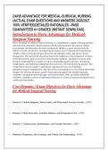 DAVIS ADVANTAGE FOR MEDICAL-SURGICAL NURSING &NewLine;&lbrace;ACTUAL EXAM QUESTIONS AND ANSWERS 2026&sol;2027 &NewLine;100&percnt; VERIFIED&vert;DETAILED RATIONALES &ndash;PASS &NewLine;GUARANTEED A&plus; GRADED &vert;INSTANT DOWNLOAD&rcub; 