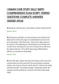 I HUMAN CASE STUDY SALLY SMITH&NewLine;COMPREHENSIVE EXAM SCRIPT VERIFIED&NewLine;QUESTIONS COMPLETE ANSWERS&NewLine;GRADED APLUS