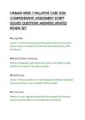 I-HUMAN WEEK 7 PALLIATIVE CARE 2026&NewLine;COMPREHENSIVE ASSESSMENT SCRIPT&NewLine;SOLVED QUESTIONS ANSWERS UPDATED&NewLine;REVIEW SET&NewLine;