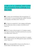 IAABO ACTUAL CERTIFICATION PAPER&NewLine;2026 QUESTIONS WITH ANSWERS FULL&NewLine;SOLUTION&period;