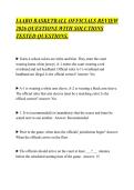 IAABO BASKETBALL OFFICIALS REVIEW&NewLine;2026 QUESTIONS WITH SOLUTIONS&NewLine;TESTED QUESTIONS&period;