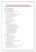 WGU D101 Cost and Managerial Accounting Objective Assessment Actual Exam Questions and Answers Latest Update
